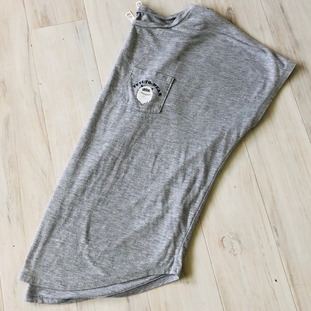 XL Aeropostale Loose Soft Lounge Tee - Light Gray